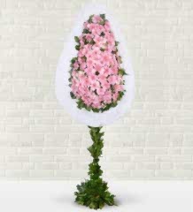 Yapay Pembe Gerbera Çelengi